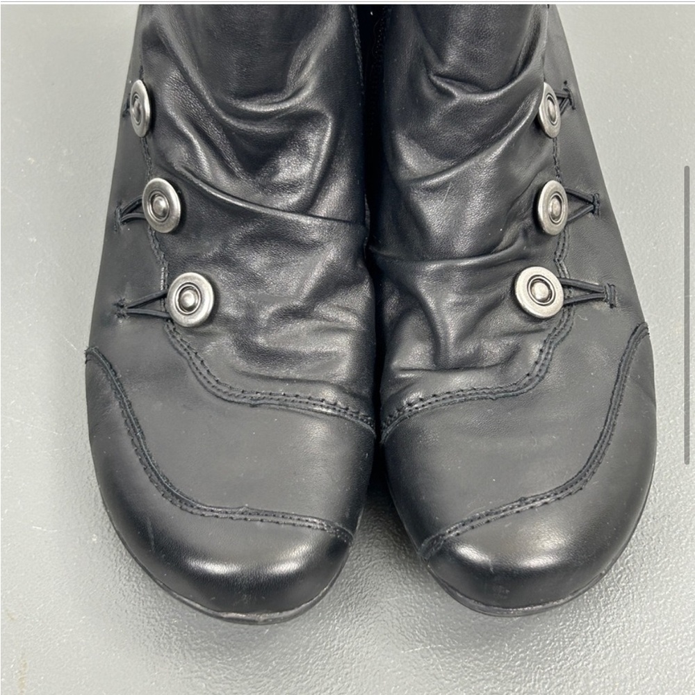 Remonte Dorndorf AnneMarie Women Shoes Black Sz 8 Leather Slip On Ankle Boots☀️ - Picture 15 of 15